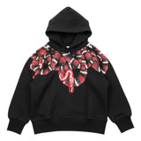 County Felpa tinta unita con Cappuccio E Stampa Nero per Bambino F5CMJBHS038 NERO COUNTY 
