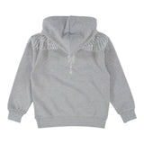 County Felpa con Cappuccio tinta unita con Stampa Grigio per Bambino F5CMJBHS072 GRIGIO COUNTY 