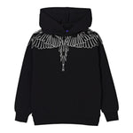 County Felpa con Cappuccio tinta unita con Stampa Nero per Bambino F5CMJBHS072 NERO COUNTY 