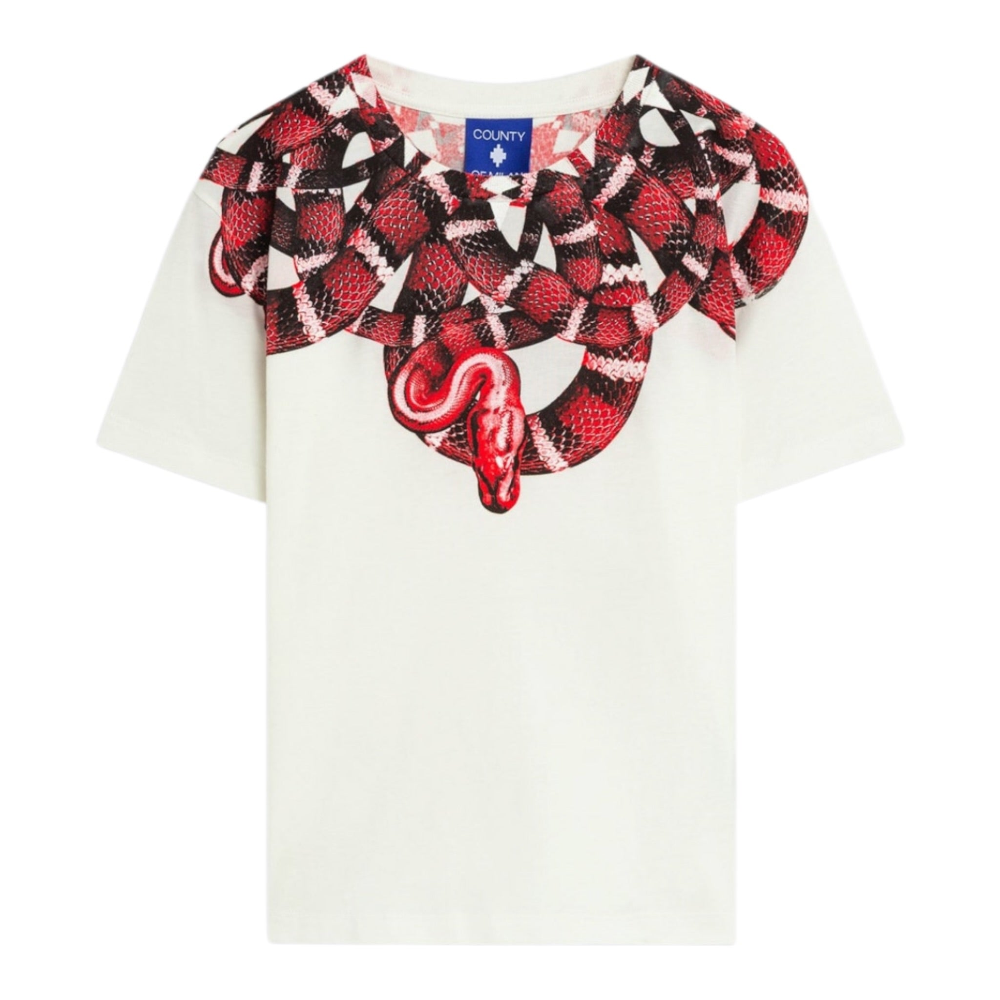 County T-Shirt tinta unita con Stampa Bianco per Bambino F5CMJBTH040 BIANCO COUNTY 