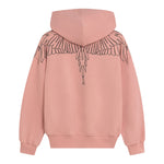 County Felpa tinta unita con Stampa E Cappuccio Rosa per Bambina F5CMJGHS100 ROSA COUNTY 