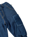 Cozmo Jeans tinta unita con Elastico In Vita Blu per Neonato BORID288W5 BLU COZMO 