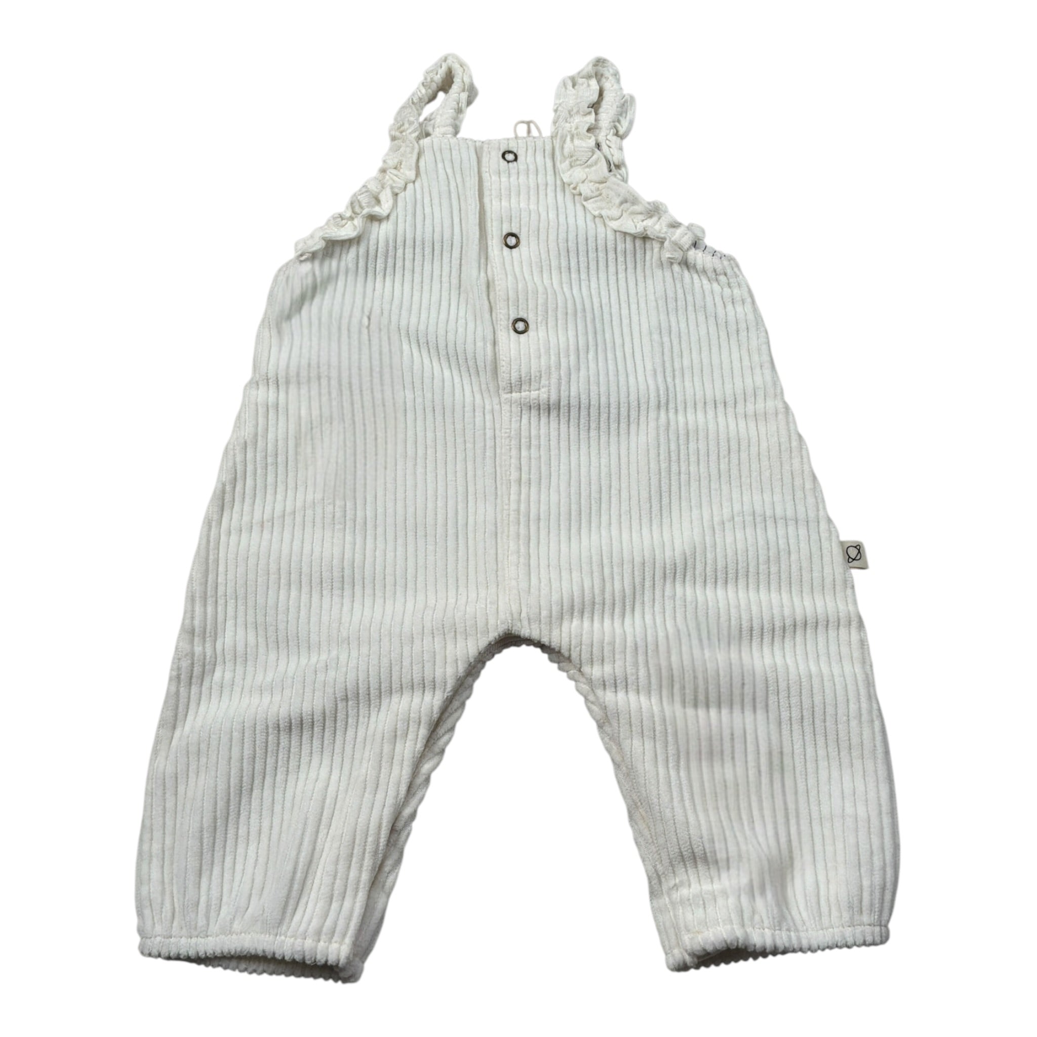 Cozmo Salopette tinta unita In Ciniglia Panna per Neonata LILY247W5 PANNA COZMO 