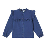 Cozmo Camicia Manica Lunga In Denim Blu per Bambina NICOLEK288W5 BLU COZMO 