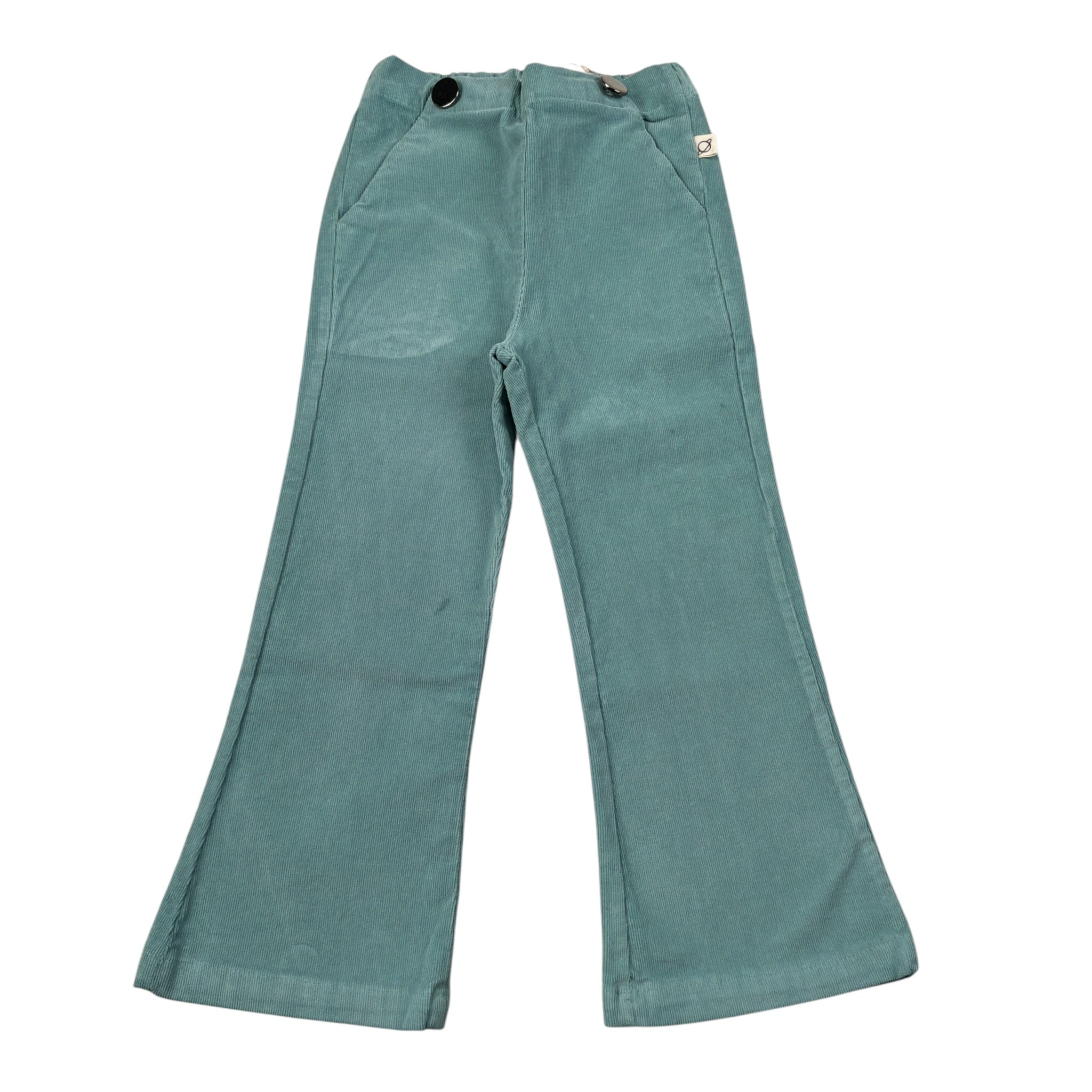 Cozmo Pantalone tinta unita Modello Zampa Verde Acqua per Bambina NIZAK250W5 VERDE ACQUA COZMO 