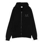 C.P. Company Felpa con Zip E Cappuccio tinta unita Nero per Bambino ÀCNF009 NERO C.P. COMPANY 