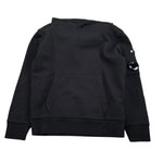 C.P. Company Felpa tinta unita con Cappuccio Nero per Bambino CMF00Y NERO C.P. COMPANY 