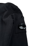 C.P. Company Felpa tinta unita con Cappuccio Nero per Bambino CMF00Y NERO C.P. COMPANY 
