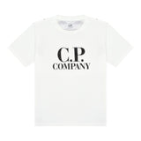 C.P. Company T-Shirt Girocollo tinta unita con Stampa Bianco per Bambino CNM006 BIANCO C.P. COMPANY 