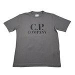 C.P. Company T-Shirt Girocollo tinta unita con Stampa Grigio per Bambino CNM006 GRIGIO C.P. COMPANY 