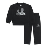 C.P. Company Completo 2 Pezzi Felpa-Pantalone tinta unita Nero per Bambino CUK008 NERO C.P. COMPANY 