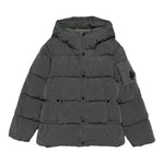 C.P. Company Giubbino tinta unita con Zip E Cappuccio Grigio per Bambino CUS01E GRIGIO C.P. COMPANY 