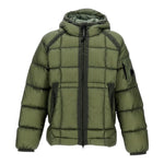 C.P. Company Giubbino tinta unita con Cappuccio Verde per Bambino CUS01F VERDE C.P. COMPANY 