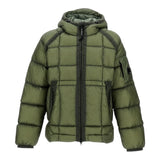 C.P. Company Giubbino tinta unita con Cappuccio Verde per Bambino CUS01F VERDE C.P. COMPANY 