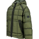 C.P. Company Giubbino tinta unita con Cappuccio Verde per Bambino CUS01F VERDE C.P. COMPANY 