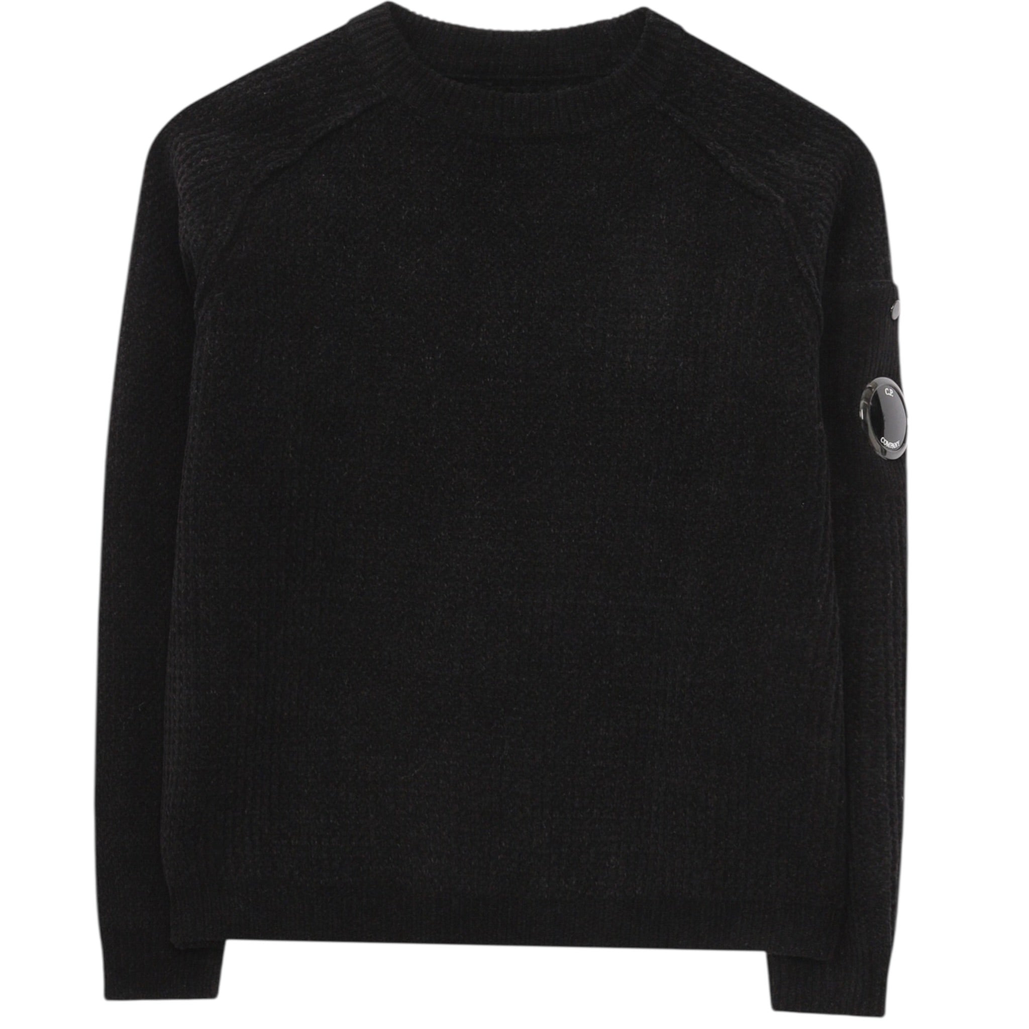 C.P. Company Maglia tinta unita Girocollo Nero per Bambino CUW00JX NERO C.P. COMPANY 