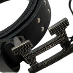 Daniele Alessandrini Cintura tinta unita con Borchie Nero per Bambino 1231BELT1189 NERO DANIELE ALESSANDRINI 