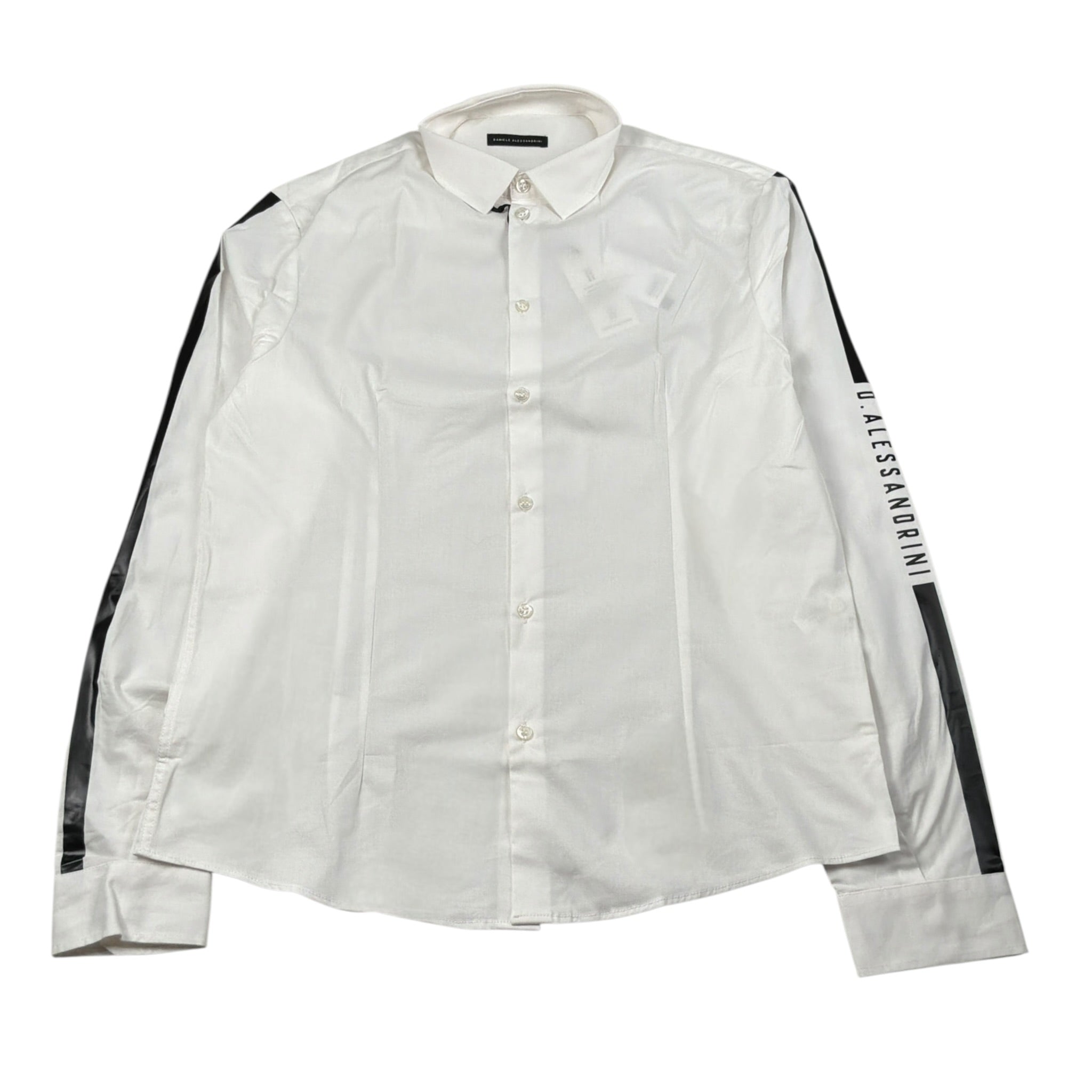 Daniele Alessandrini Camicia Manica Lunga tinta unita con Logo Bianco per Bambino 1231C1205 BIANCO DANIELE ALESSANDRINI 
