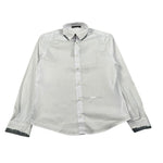 Daniele Alessandrini Camicia Manica Lunga Tinta Unit con Logo Bianco per Bambino 1231C1364 BIANCO DANIELE ALESSANDRINI 