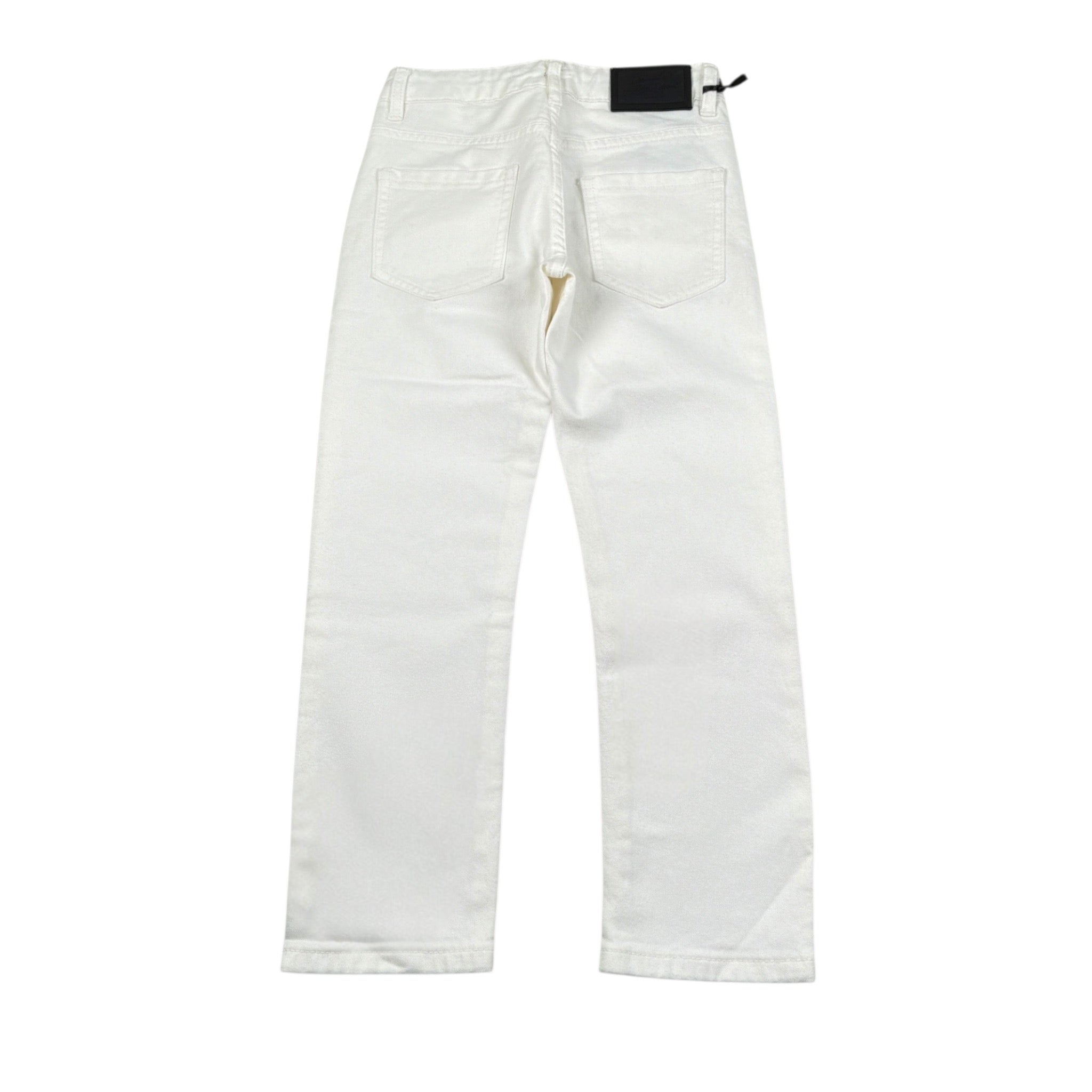 Daniele Alessandrini Pantalone tinta unita con Girovita Regolabile Bianco per Bambino 1231P00184 BIANCO DANIELE ALESSANDRINI 