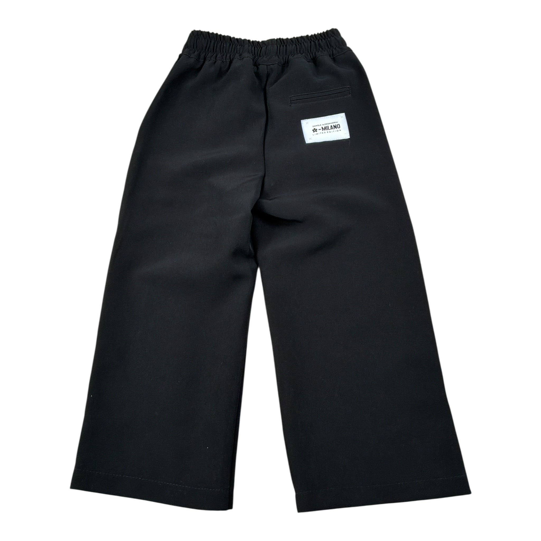Daniele Alessandrini Pantalone tinta unita con Elastico In Vita Nero per Bambino 1231P00225 NERO DANIELE ALESSANDRINI 