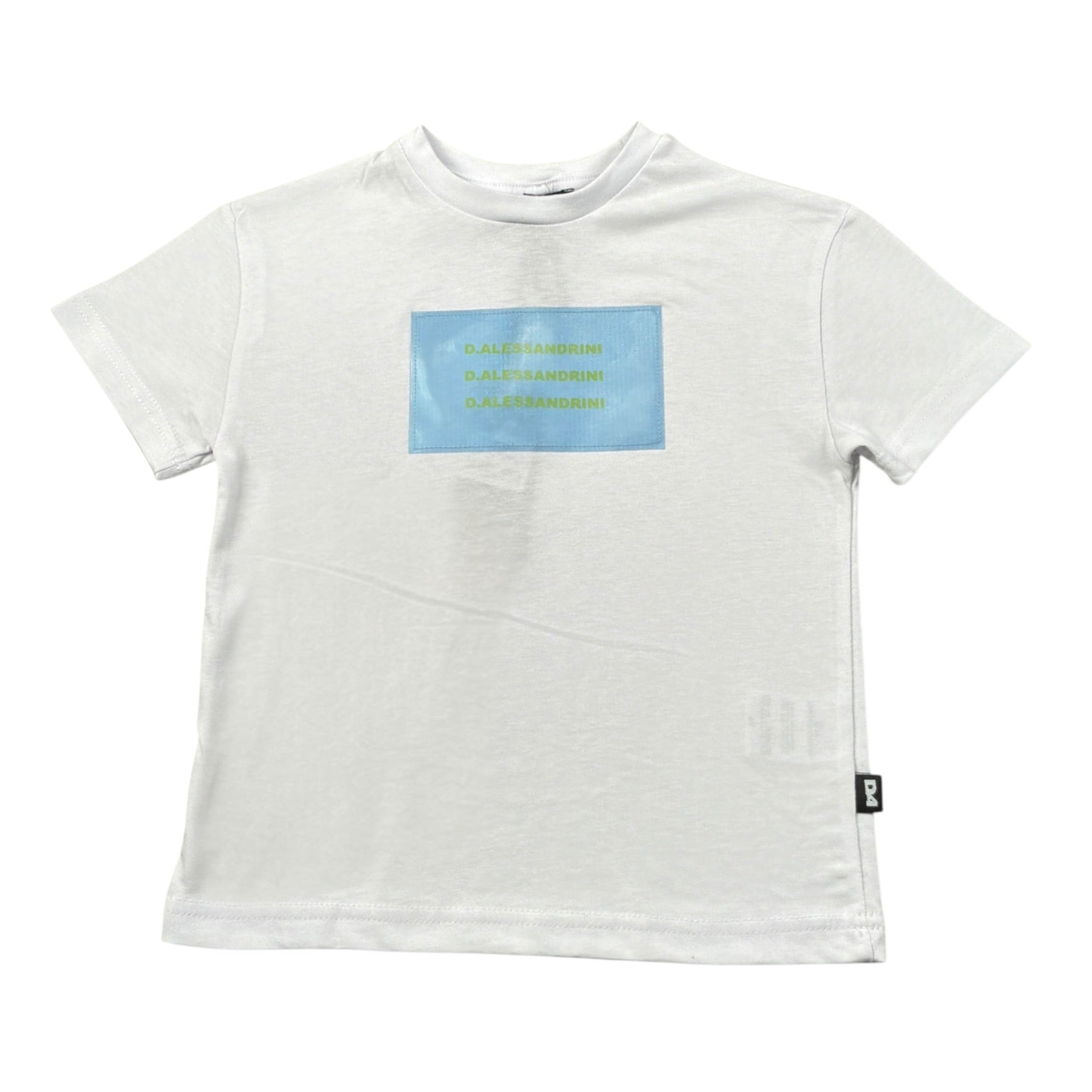 Daniele Alessandrini T-Shirt tinta unita con Stampa Bianco per Bambino 1232MZ00179X BIANCO DANIELE ALESSANDRINI 