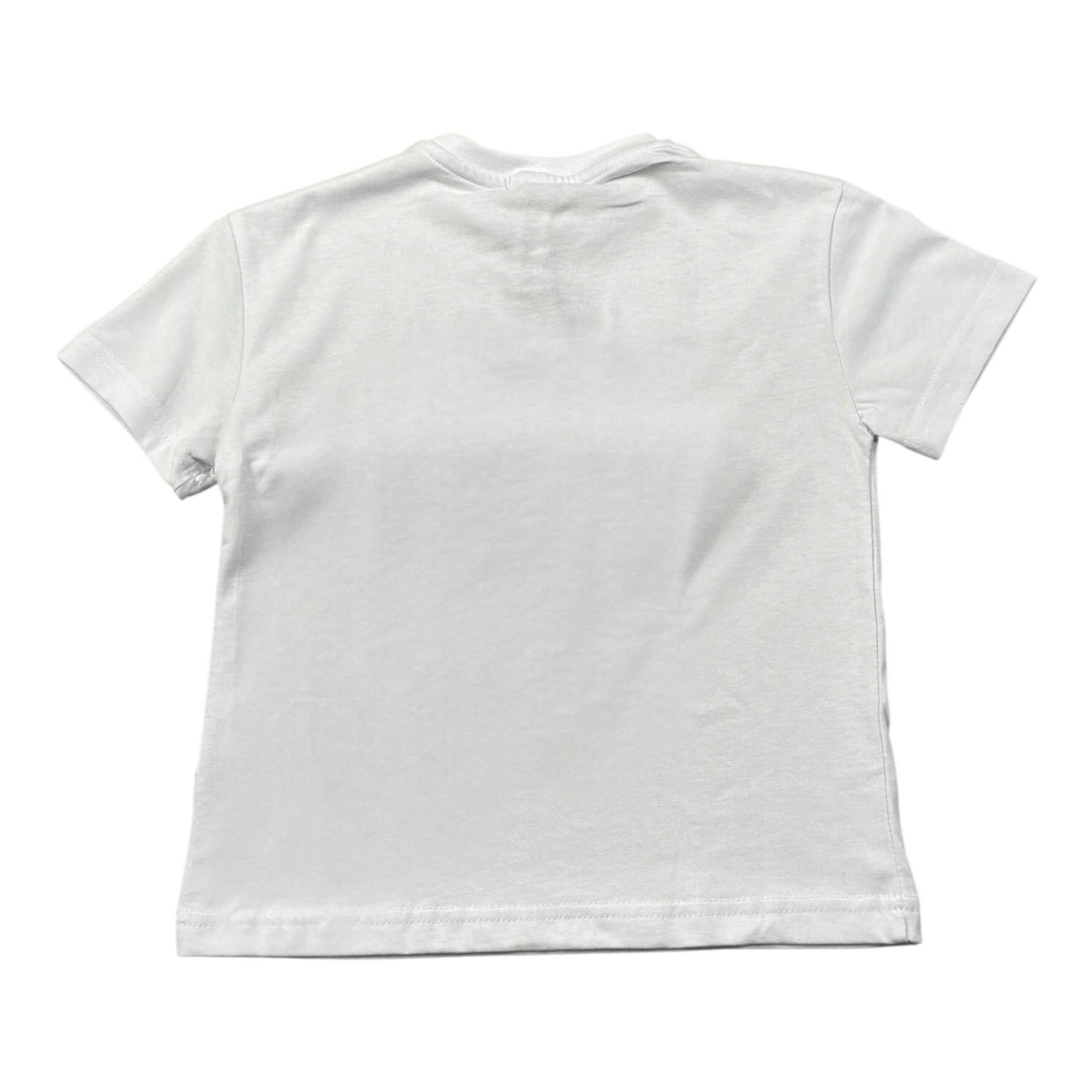 Daniele Alessandrini T-Shirt tinta unita con Stampa Bianco per Bambino 1232MZ00179X BIANCO DANIELE ALESSANDRINI 