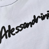 Daniele Alessandrini T-Shirt tinta unita con Stampa Bianco per Bambino 1232MZ00224 BIANCO DANIELE ALESSANDRINI 