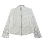 Daniele Alessandrini Camicia Manica Lunga Tinta Unit con Logo Bianco per Bambino 1235C0979 BIANCO DANIELE ALESSANDRINI 