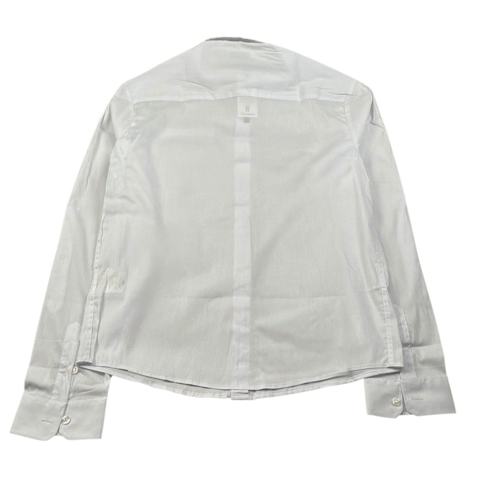 Daniele Alessandrini Camicia Manica Lunga Tinta Unit con Logo Bianco per Bambino 1235C0979 BIANCO DANIELE ALESSANDRINI 