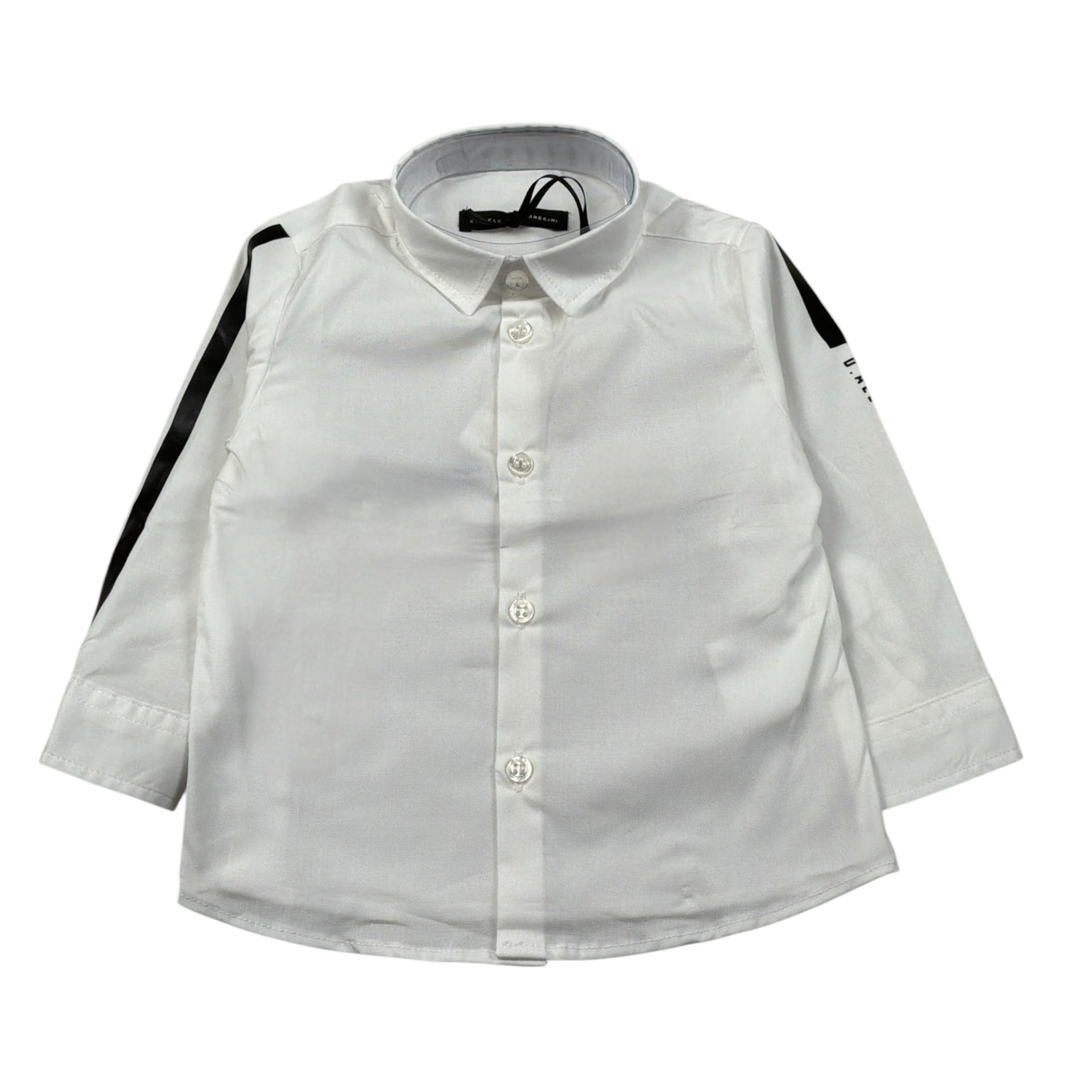 Daniele Alessandrini Camicia Manica Lunga Tinta Unit con Logo Panna per Neonato 1291C0826 PANNA DANIELE ALESSANDRINI 