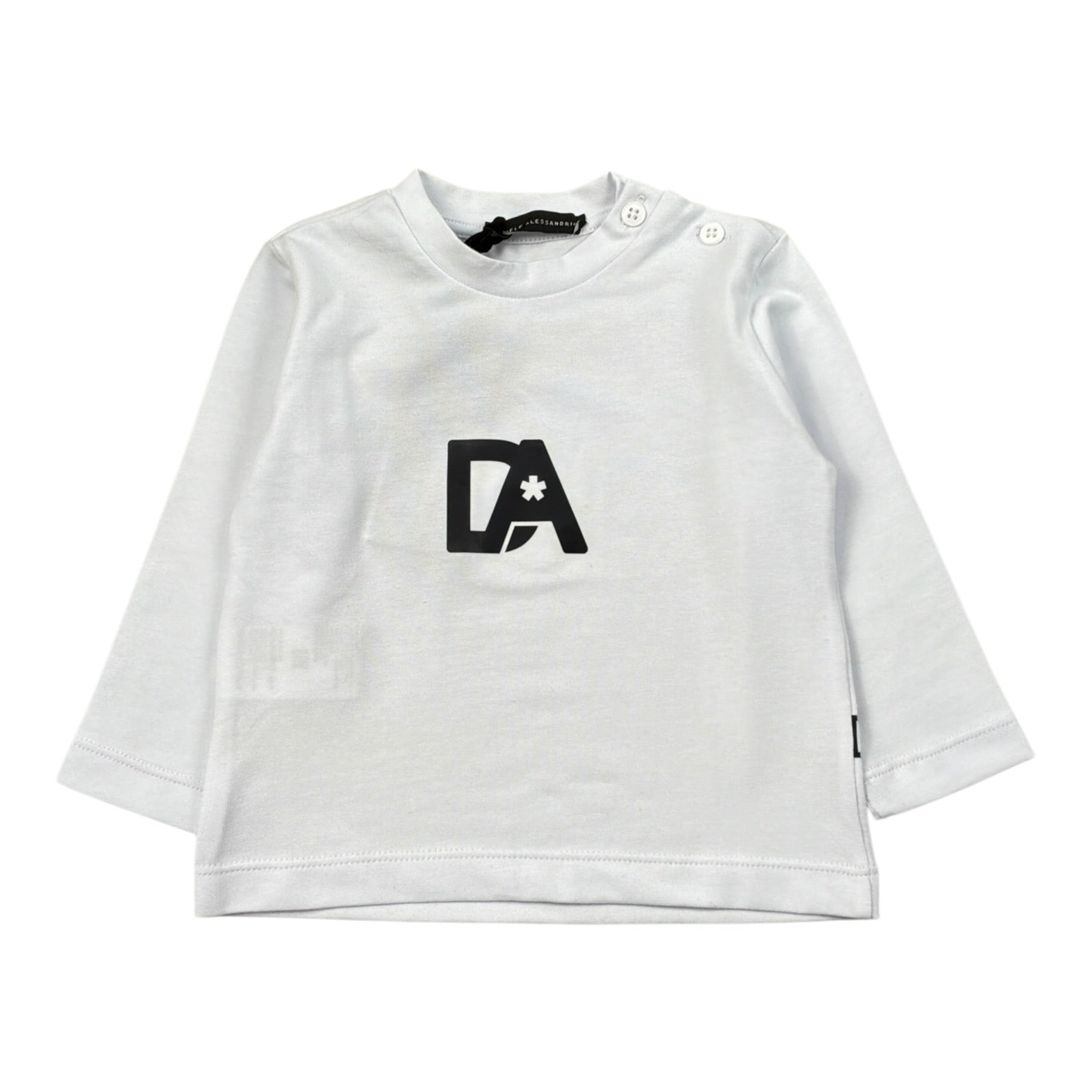Daniele Alessandrini Shirt tinta unita Girocollo con Stampa Bianco per Neonato 1291M00113 BIANCO DANIELE ALESSANDRINI 
