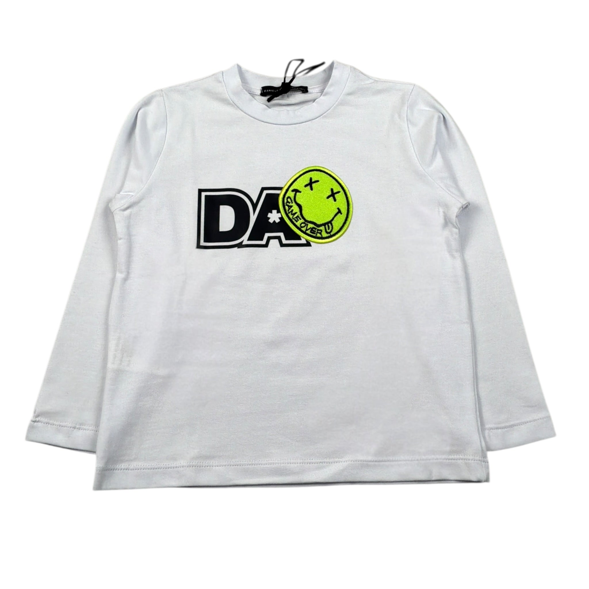 Daniele Alessandrini Shirt Girocollo tinta unita con Stampa Bianco per Neonato 1291M00115N BIANCO DANIELE ALESSANDRINI 