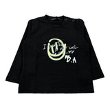 Daniele Alessandrini Shirt Girocollo tinta unita con Stampa Nero per Bambino 1291M00120J NERO DANIELE ALESSANDRINI 