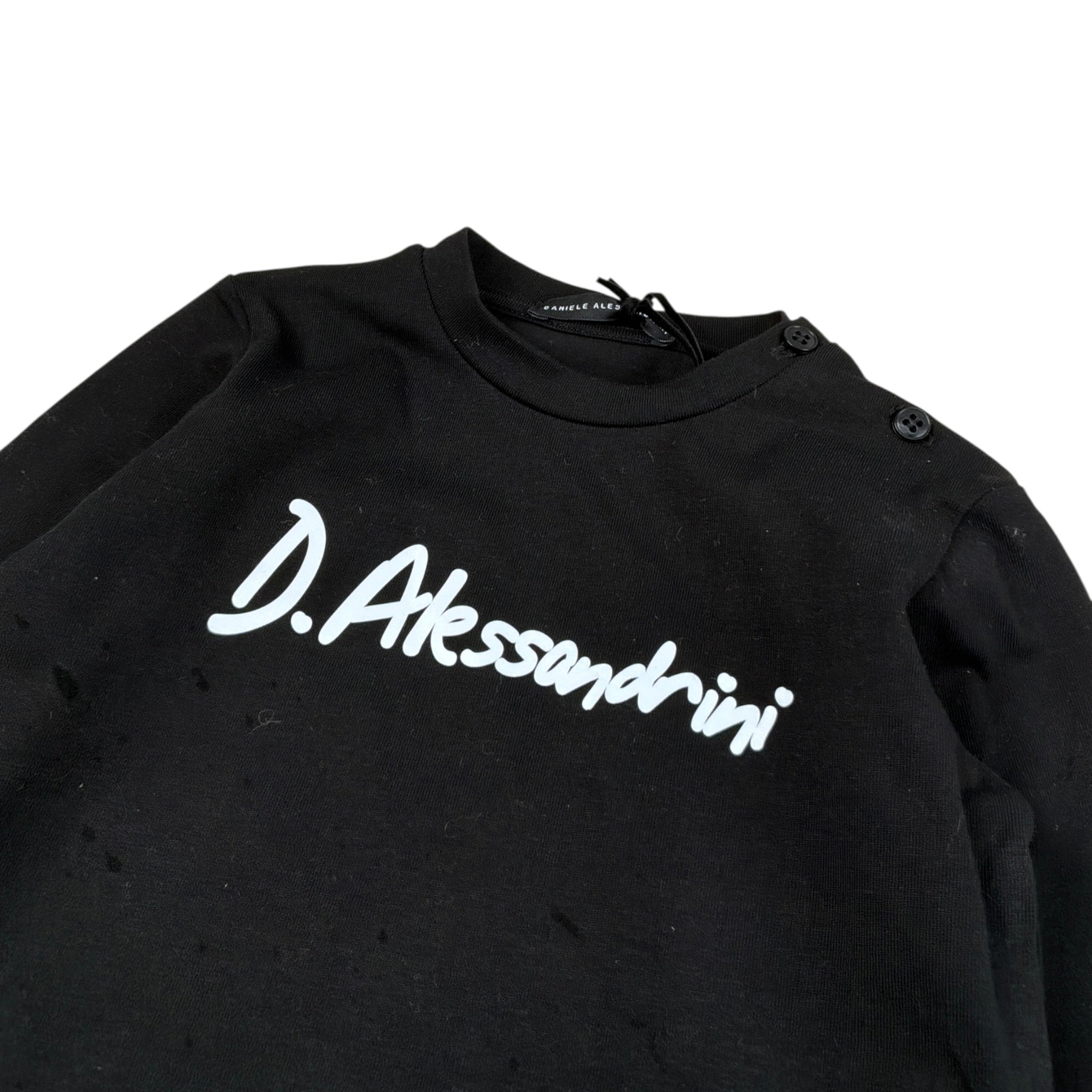 Daniele Alessandrini Shirt tinta unita Girocollo con Stampa Nero per Neonato 1291M00131N NERO DANIELE ALESSANDRINI 