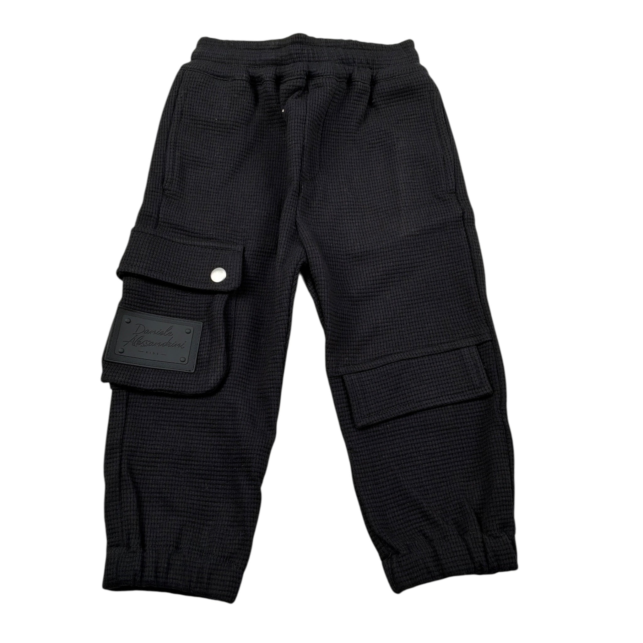Daniele Alessandrini Pantalone tinta unita con Elastico In Vita Nero per Bambino 1291P00119J NERO DANIELE ALESSANDRINI 