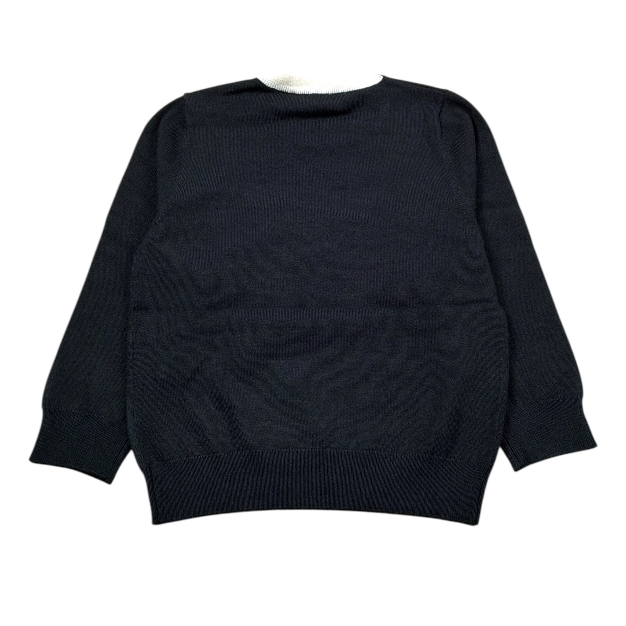 Daniele Alessandrini Maglia Girocollo tinta unita con Logo Nero per Neonato 1291W00109 NERO DANIELE ALESSANDRINI 