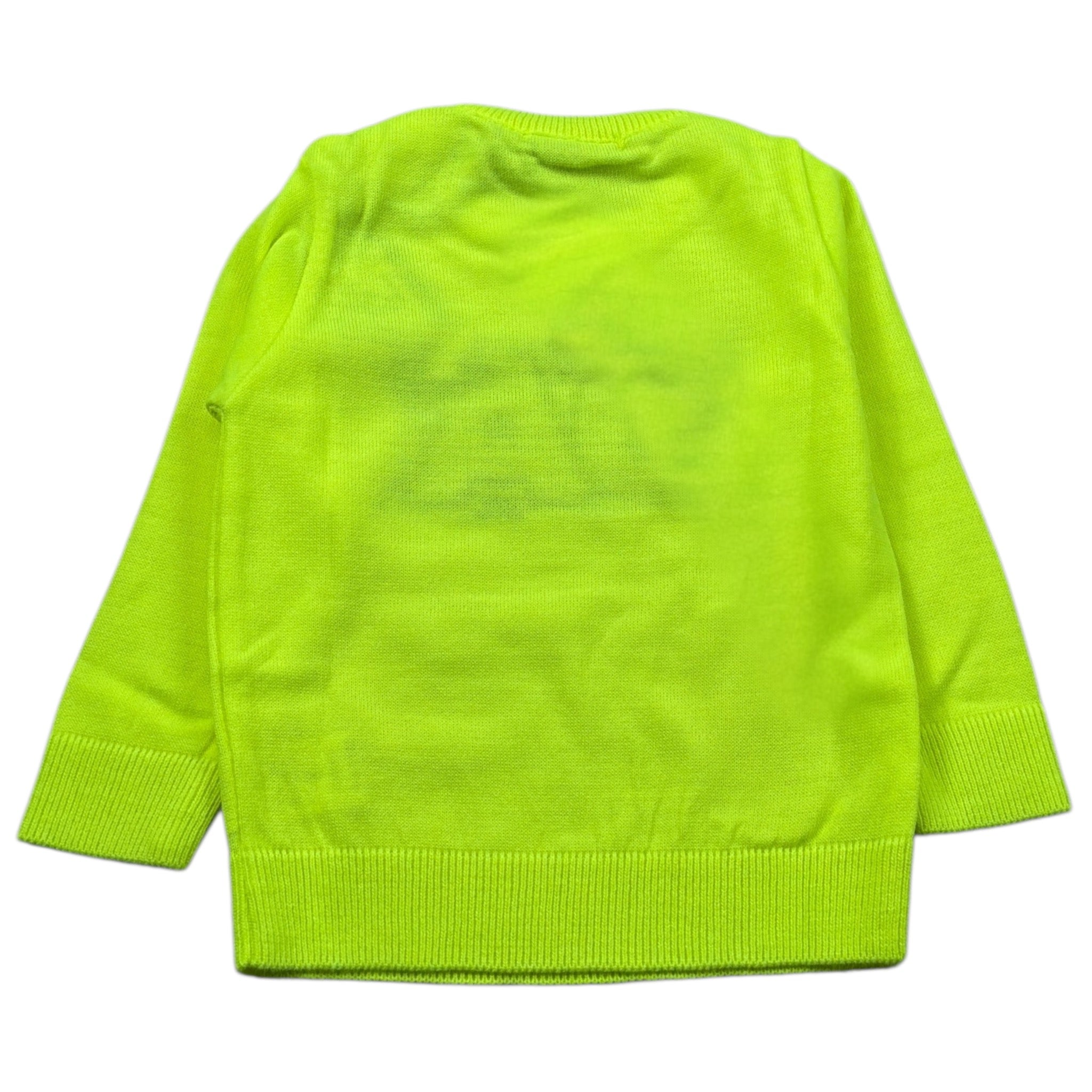 Daniele Alessandrini Maglia tinta unita con Stampa Giallo Fluo per Neonato 1291W00117N GIALLO FLUO DANIELE ALESSANDRINI 