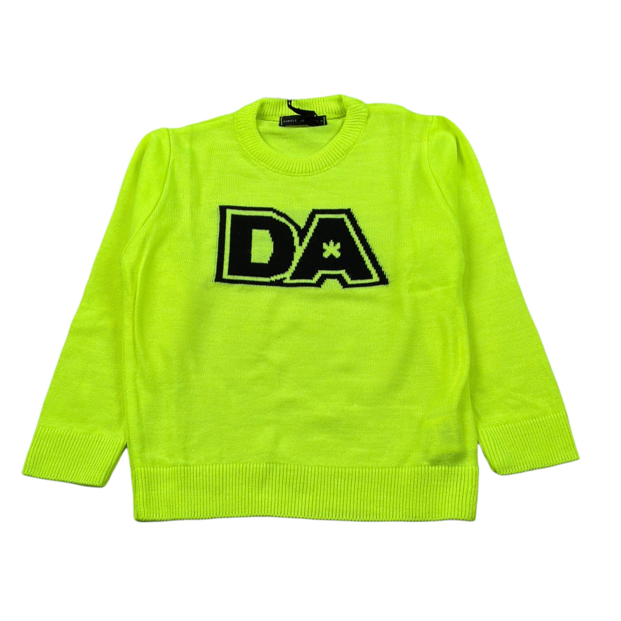 Daniele Alessandrini Maglia tinta unita con Stampa Giallo Fluo per Neonato 1291W00117X GIALLO FLUO DANIELE ALESSANDRINI 