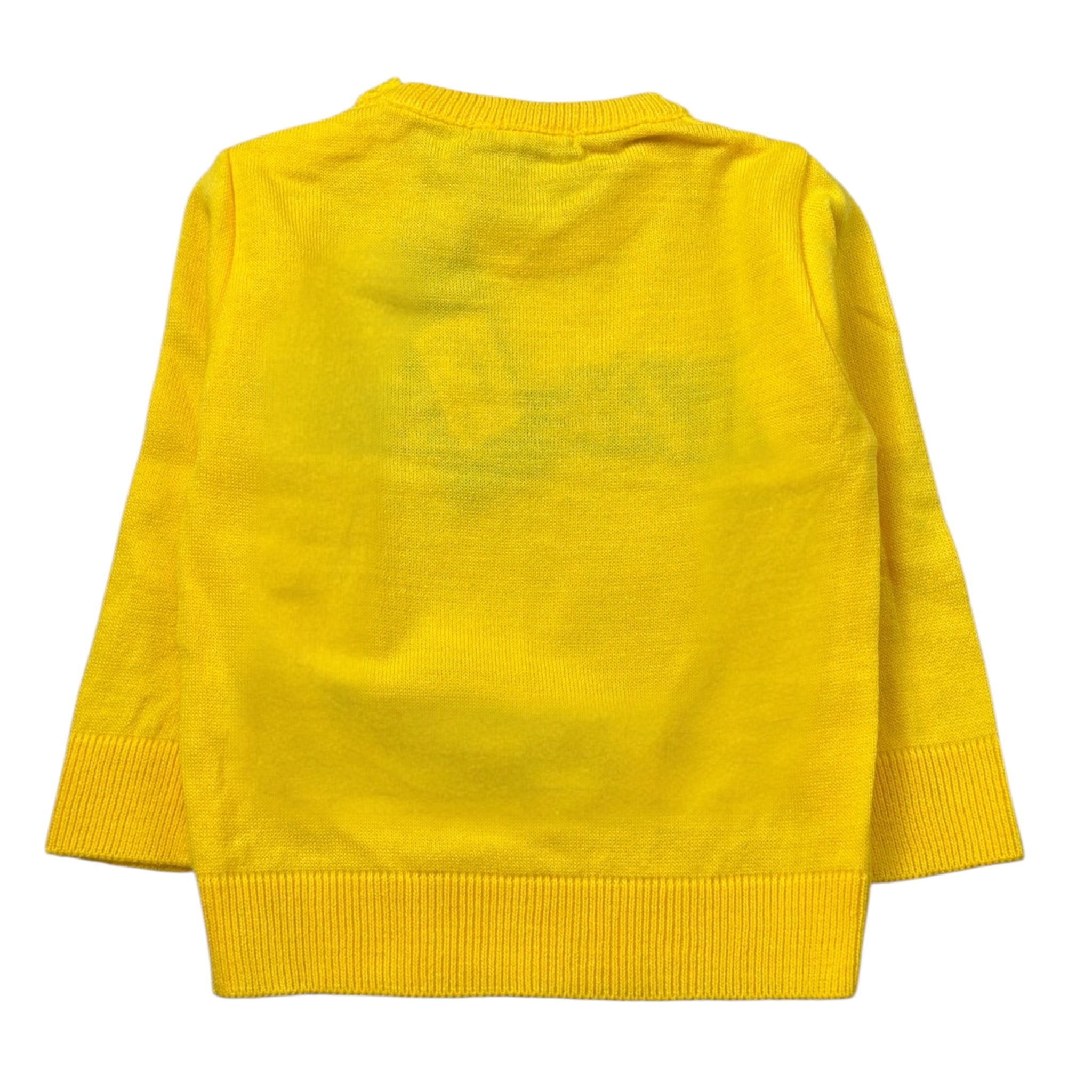 Daniele Alessandrini Maglia Girocollo tinta unita con Stampa Giallo per Neonato 1291W00132 GIALLO DANIELE ALESSANDRINI 
