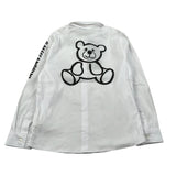 Daniele Alessandrini Camicia Manica Lunga tinta unita con Logo Bianco per Bambino 1295C00110 BIANCO DANIELE ALESSANDRINI 