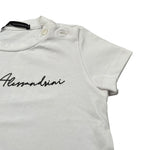 Daniele Alessandrini T-Shirt Girocollo tinta unita con Logo Bianco per Neonato 1296M0853 BIANCO DANIELE ALESSANDRINI 