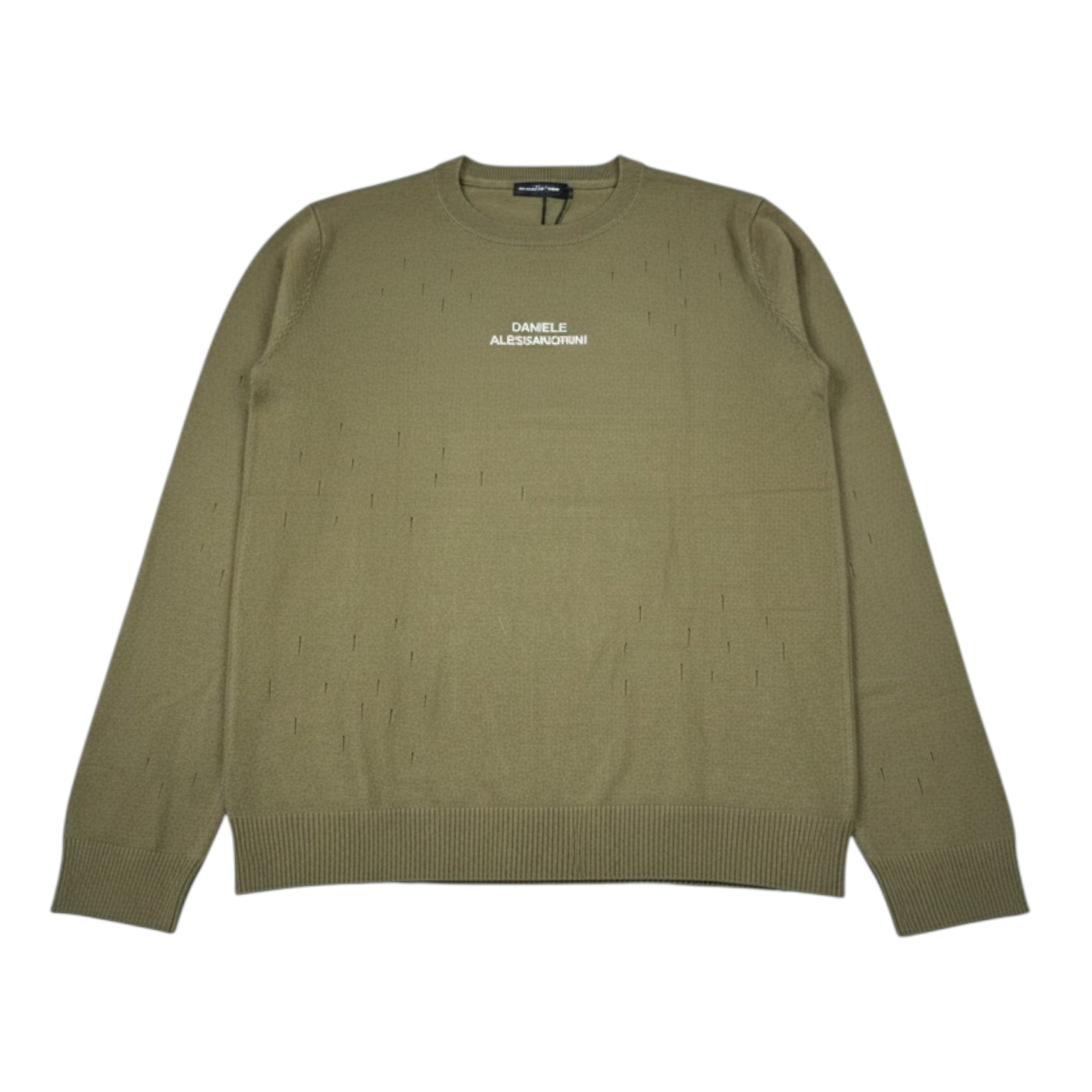 Daniele Alessandrini Maglia Girocollo tinta unita con Logo Verde per Bambino 131W00248 VERDE DANIELE ALESSANDRINI 