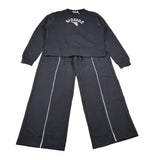 Diadora Completo 2 Pezzi Felpa-Pantalone tinta unita Nero per Bambina 102182240 NERO DIADORA 