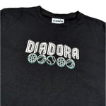 Diadora Shirt Girocollo tinta unita con Logo Nero per Bambino 102182243 NERO DIADORA 
