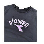 Diadora Shirt Girocollo tinta unita con Logo Nero per Bambino 102182243X NERO DIADORA 