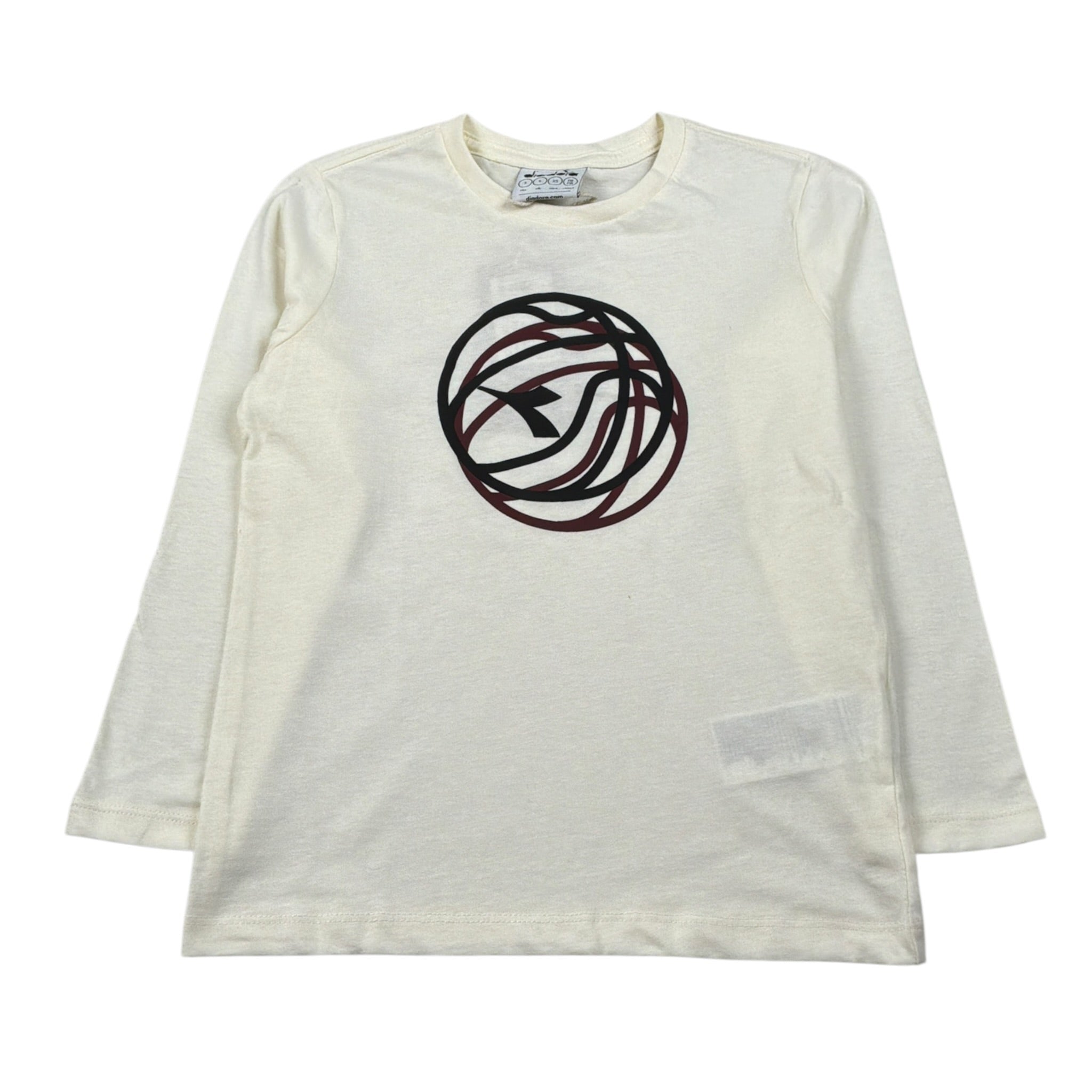 Diadora Shirt Girocollo tinta unita con Logo Panna per Bambino 102182243X PANNA DIADORA 