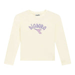 Diadora Shirt Girocollo tinta unita con Logo Panna per Bambina 102182246X PANNA DIADORA 