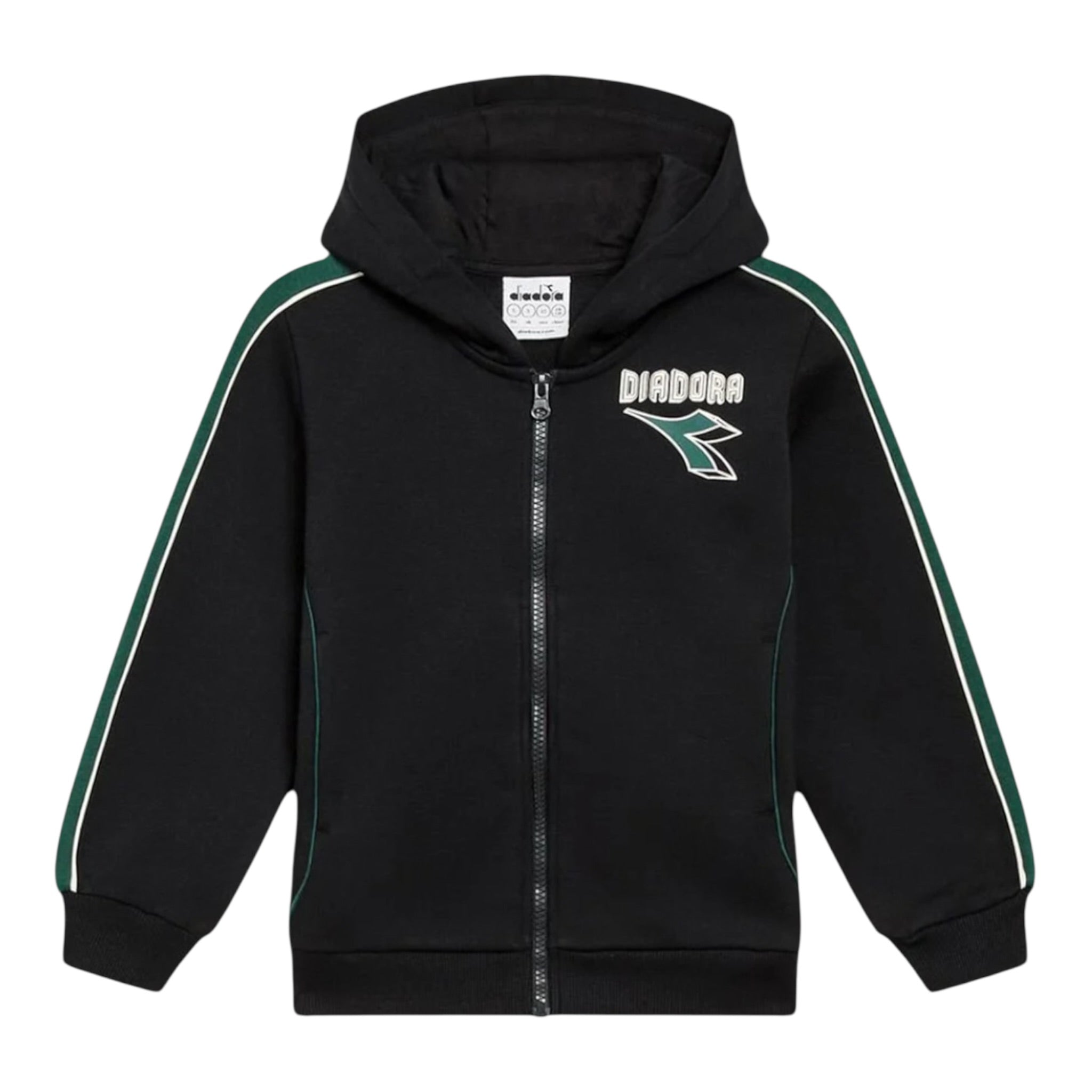 Diadora Completo 2 Pezzi Felpa-Pantalone tinta unita Nero per Bambino 102182257X NERO DIADORA 
