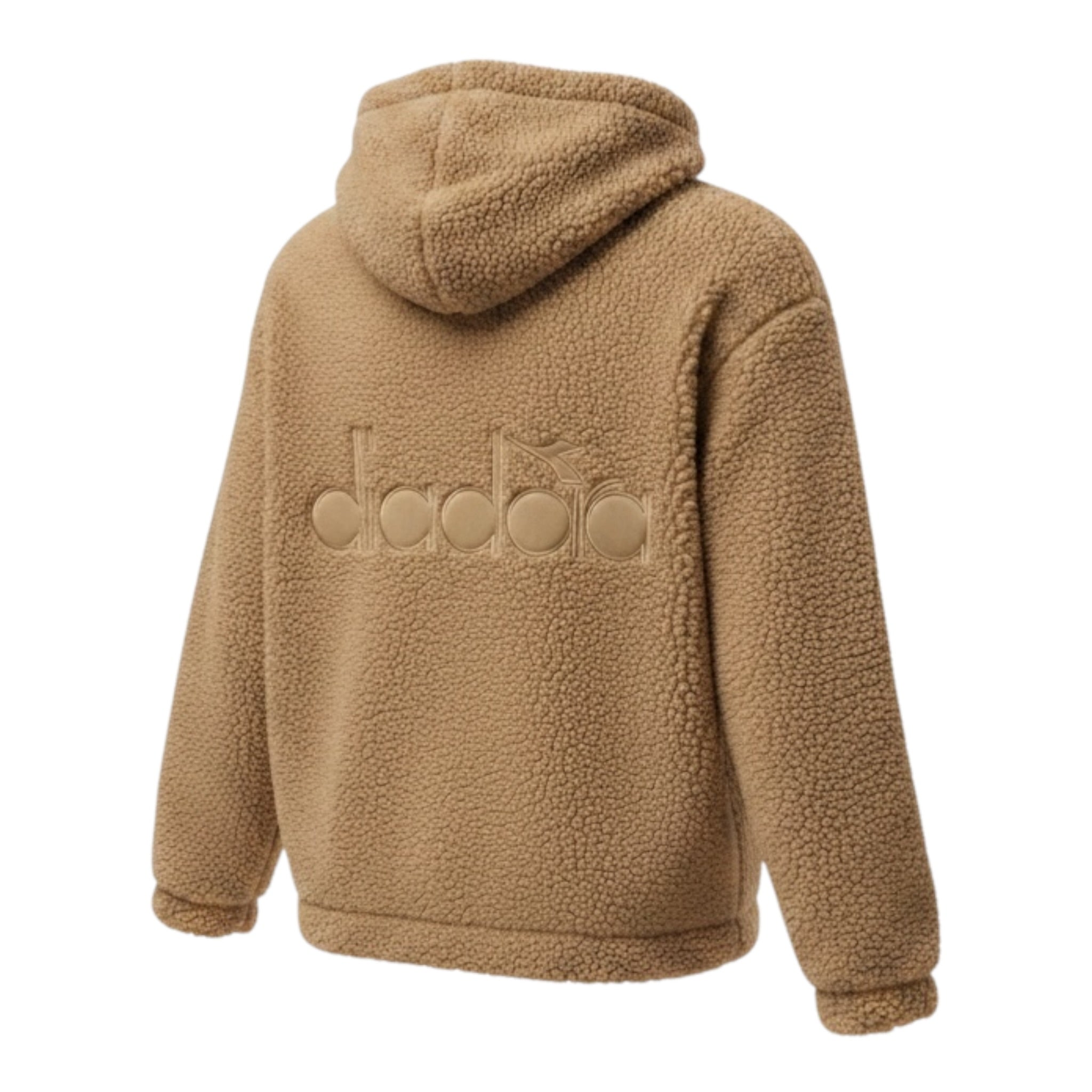 Diadora Giubbino Modello Teddy tinta unita con Zip E Cappuccio Biscotto per Bambino F5DIJBJK009 BISCOTTO DIADORA 